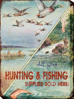 Bait & Tackle Outdoor Canvas Wall Art