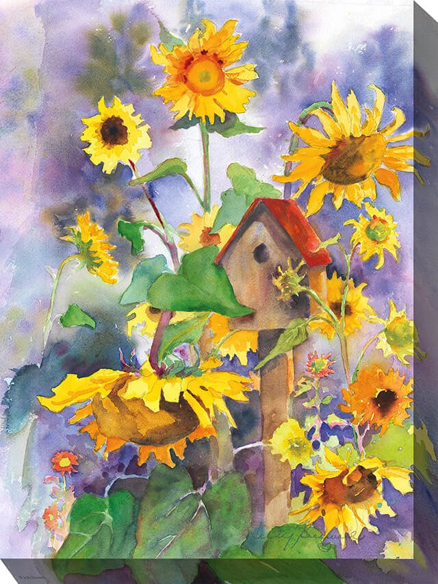 Auntie'S Garden Outdoor Canvas Wall Art