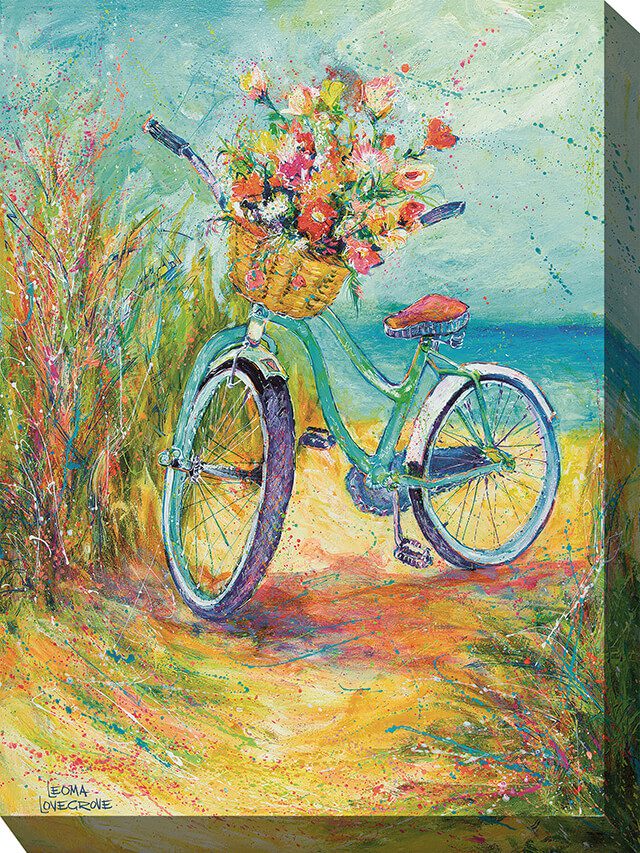 Blossom Bike Outdoor Canvas Wall Art