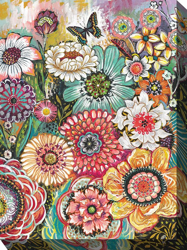Petal Party Outdoor Canvas Wall Art
