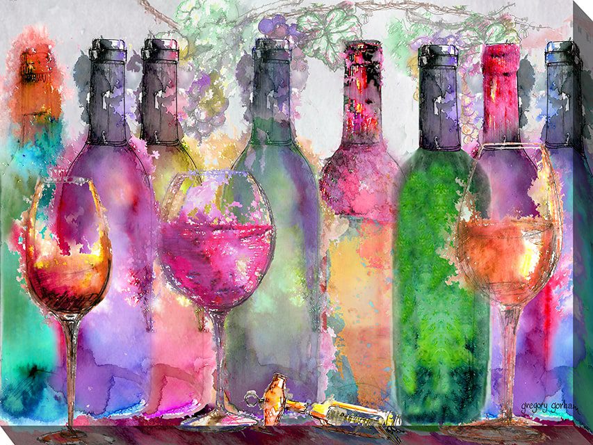 Tasting Room Outdoor Canvas Wall Art