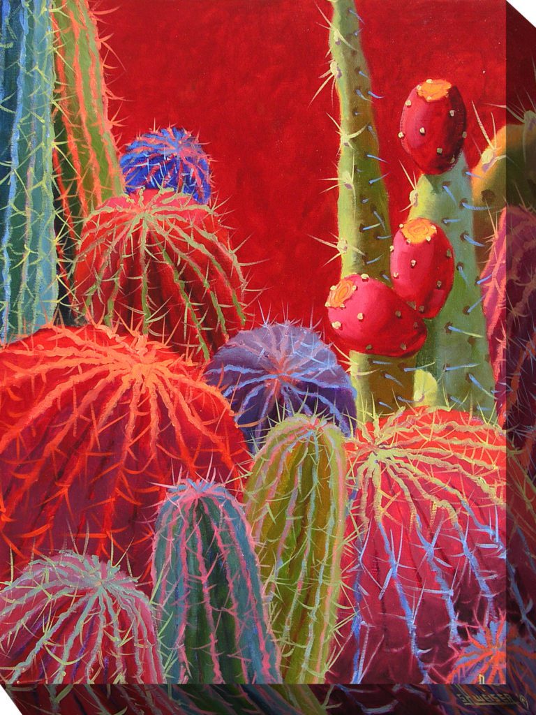 Barrel Cactus Outdoor Canvas Wall Art