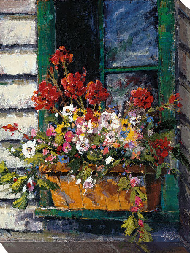 Window Of Color Outdoor Canvas Wall Art