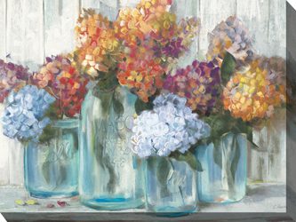 Mason Jars Outdoor Canvas Wall Art
