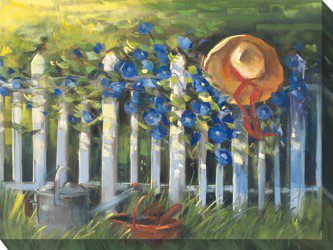 Farmhouse Fence Outdoor Canvas Wall Art