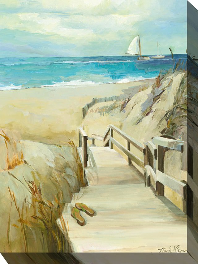 Barefoot Beach Outdoor Canvas Wall Art