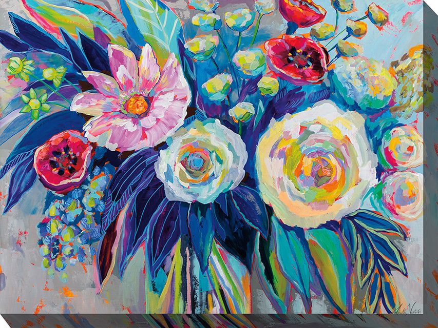 Floral Array Outdoor Canvas Wall Art