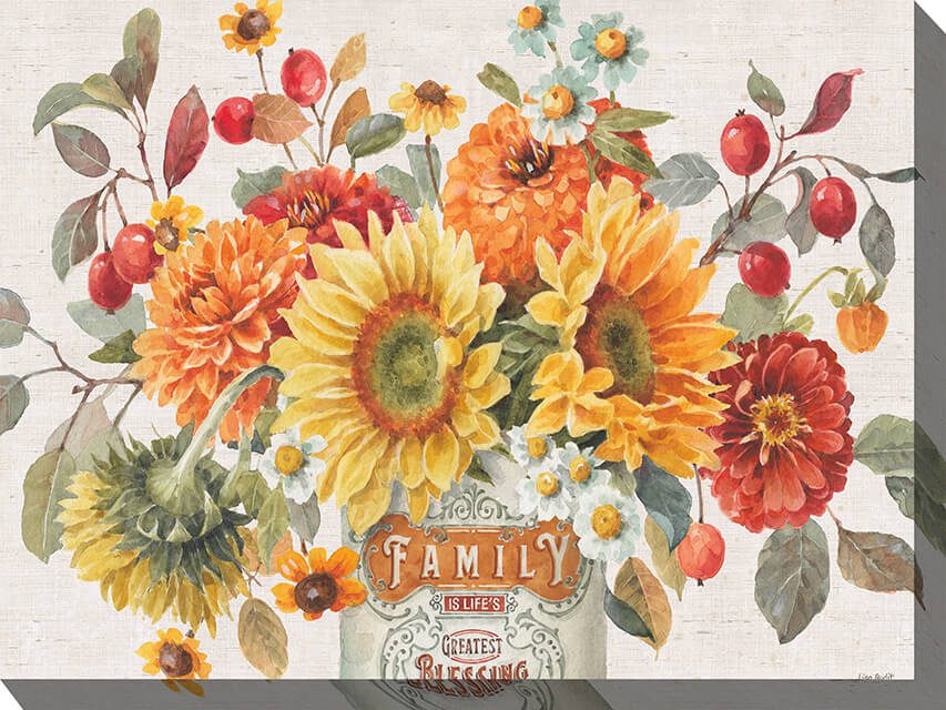 Family Blessings Outdoor Canvas Wall Art