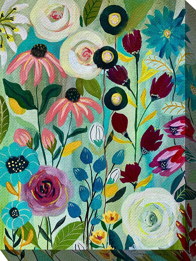 Boho Garden Outdoor Canvas Wall Art