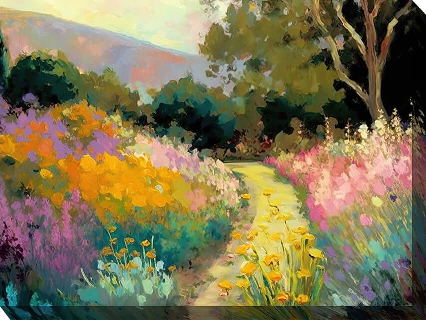 Hilltop Hike Outdoor Canvas Wall Art