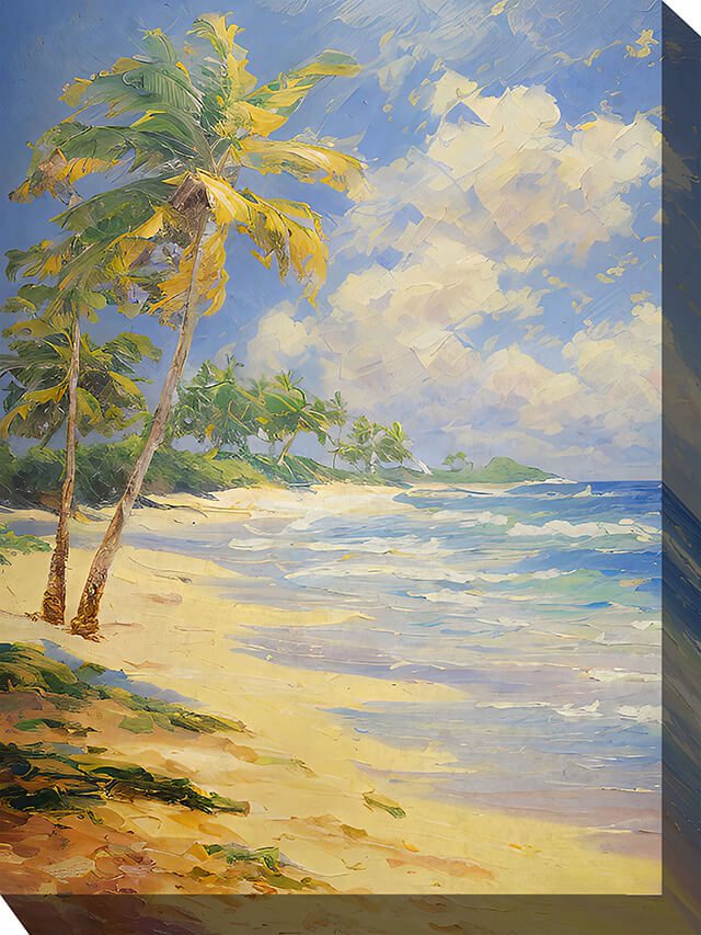 Faraway Island Outdoor Canvas Wall Art