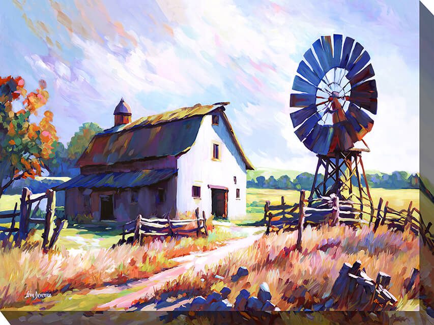 Old Farmstead Outdoor Canvas Wall Art
