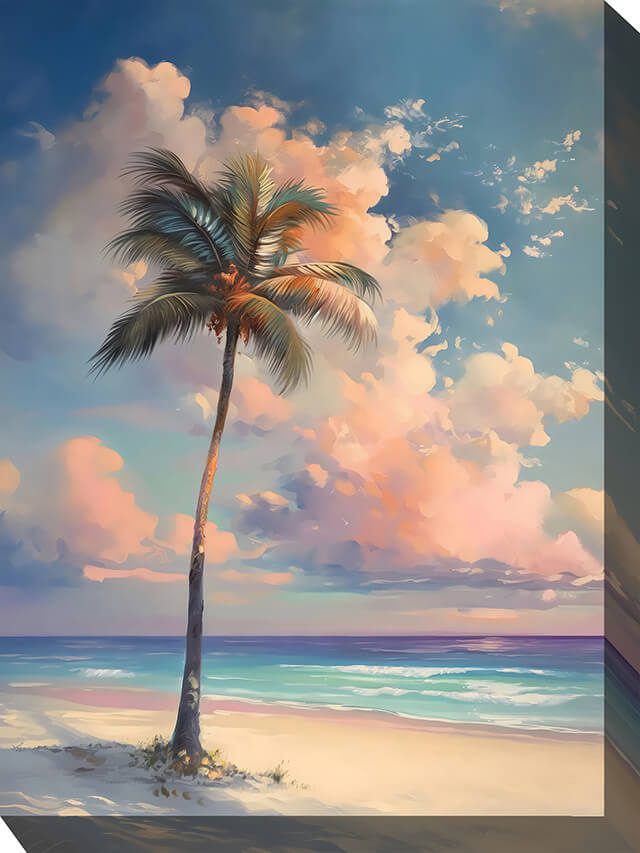 Cotton Candy Clouds Outdoor Canvas Wall Art