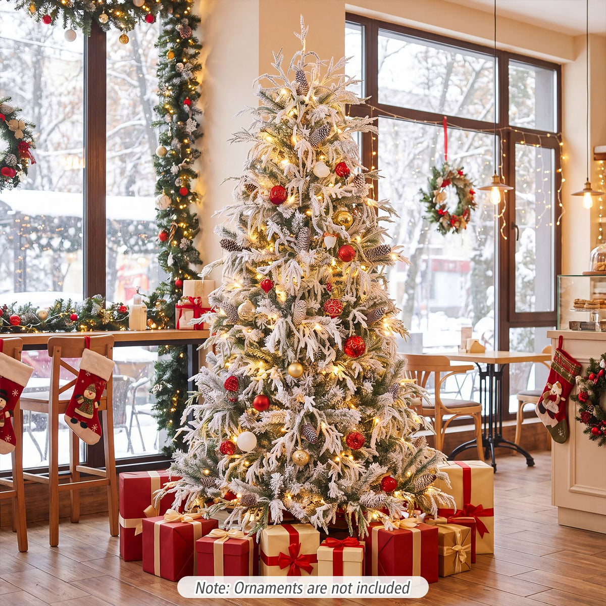Pre-Lit Artificial Christmas Tree with Warm White LED Lights
