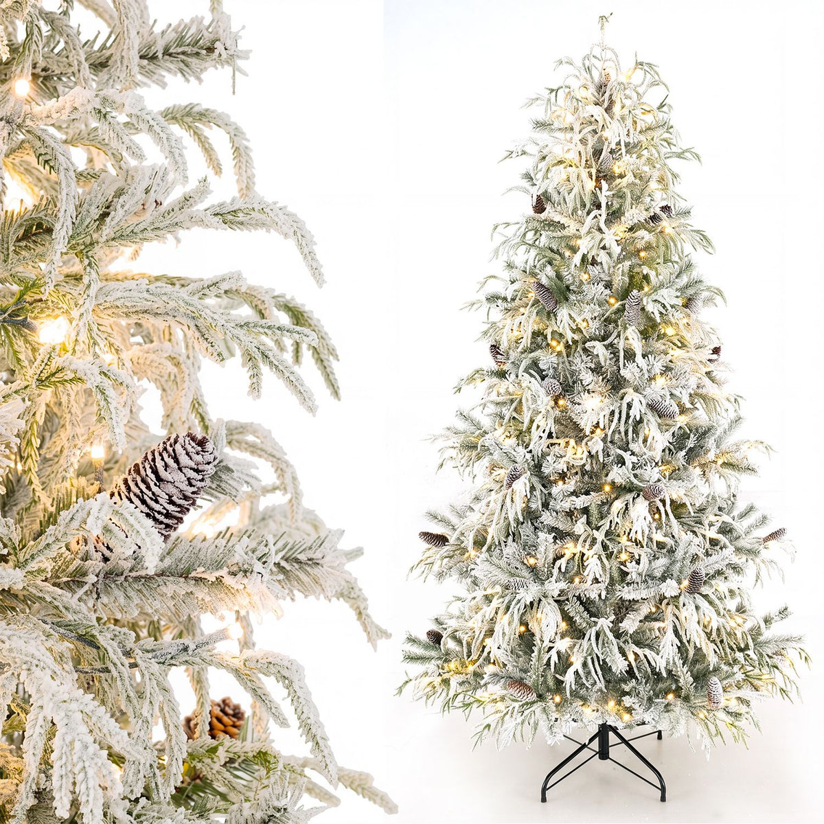 Pre-Lit Artificial Christmas Tree with Warm White LED Lights