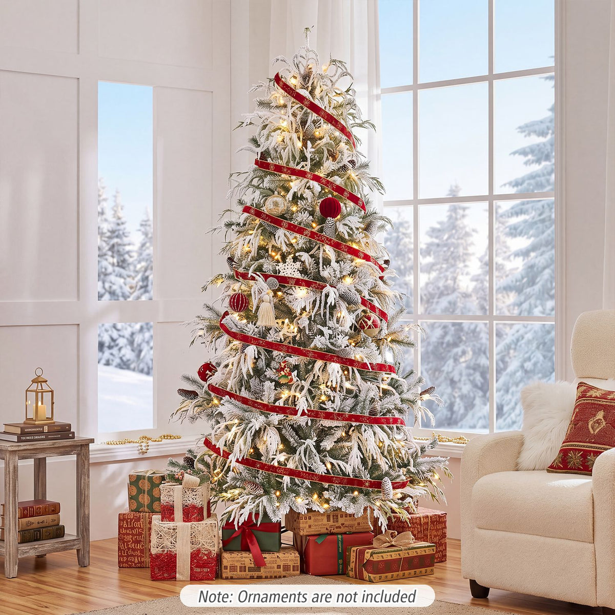 Pre-Lit Artificial Christmas Tree with Warm White LED Lights