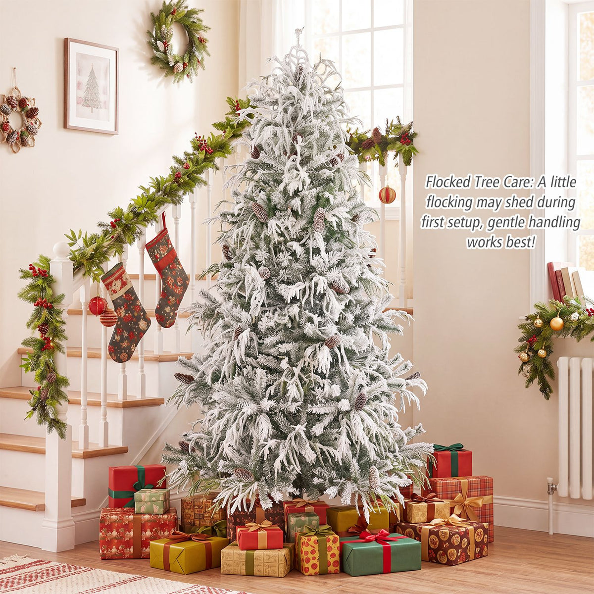 Pre-Lit Artificial Christmas Tree with Warm White LED Lights