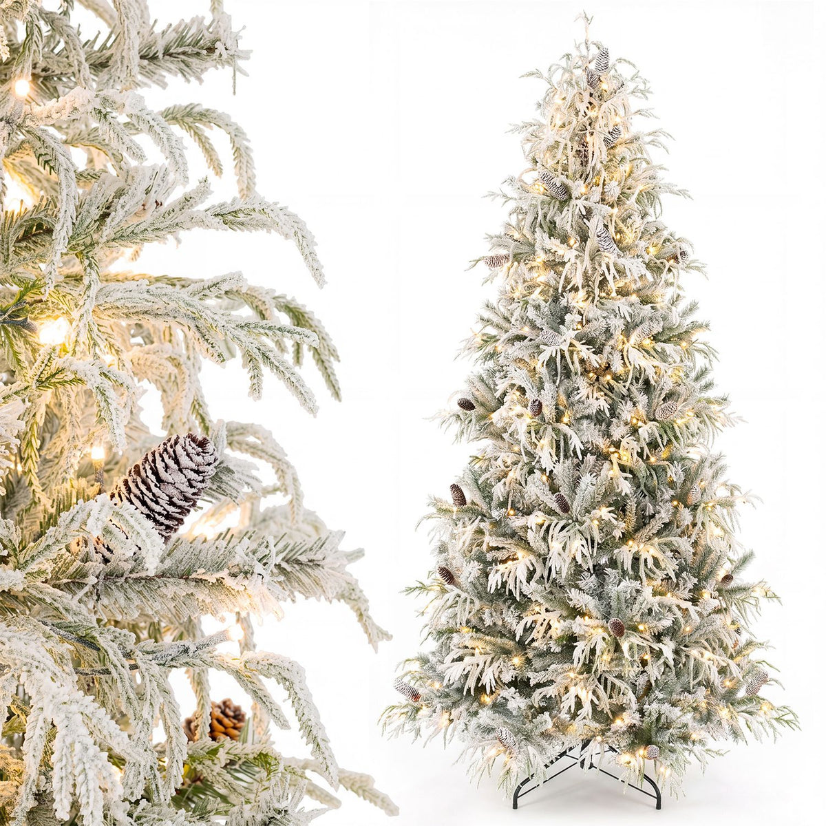 Pre-Lit Artificial Christmas Tree with Warm White LED Lights