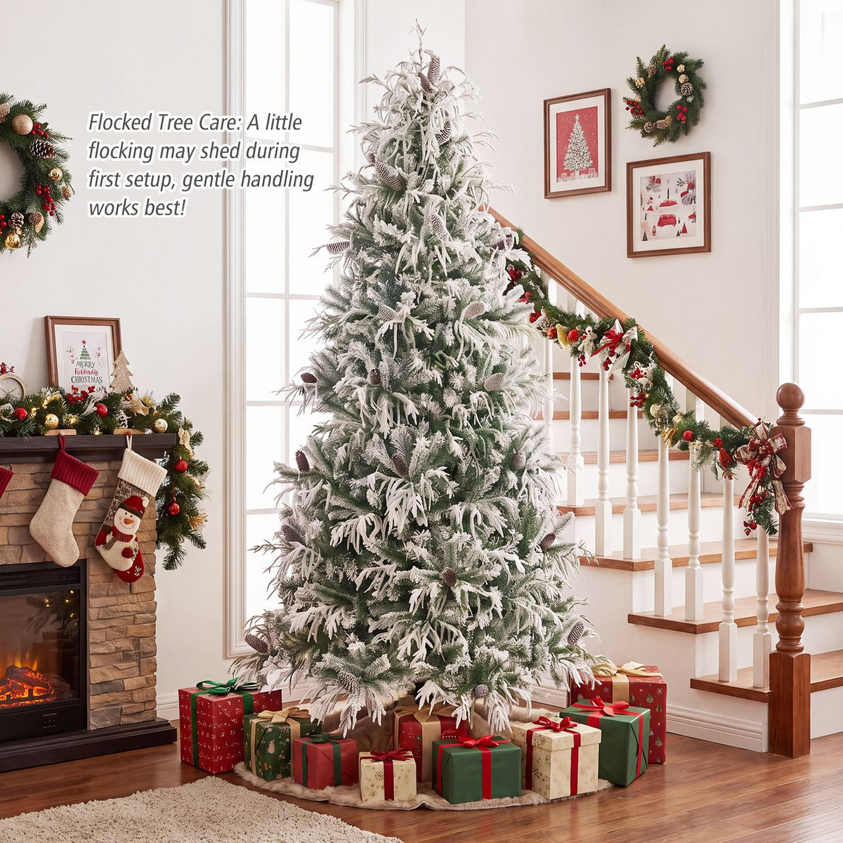Pre-Lit Artificial Christmas Tree with Warm White LED Lights