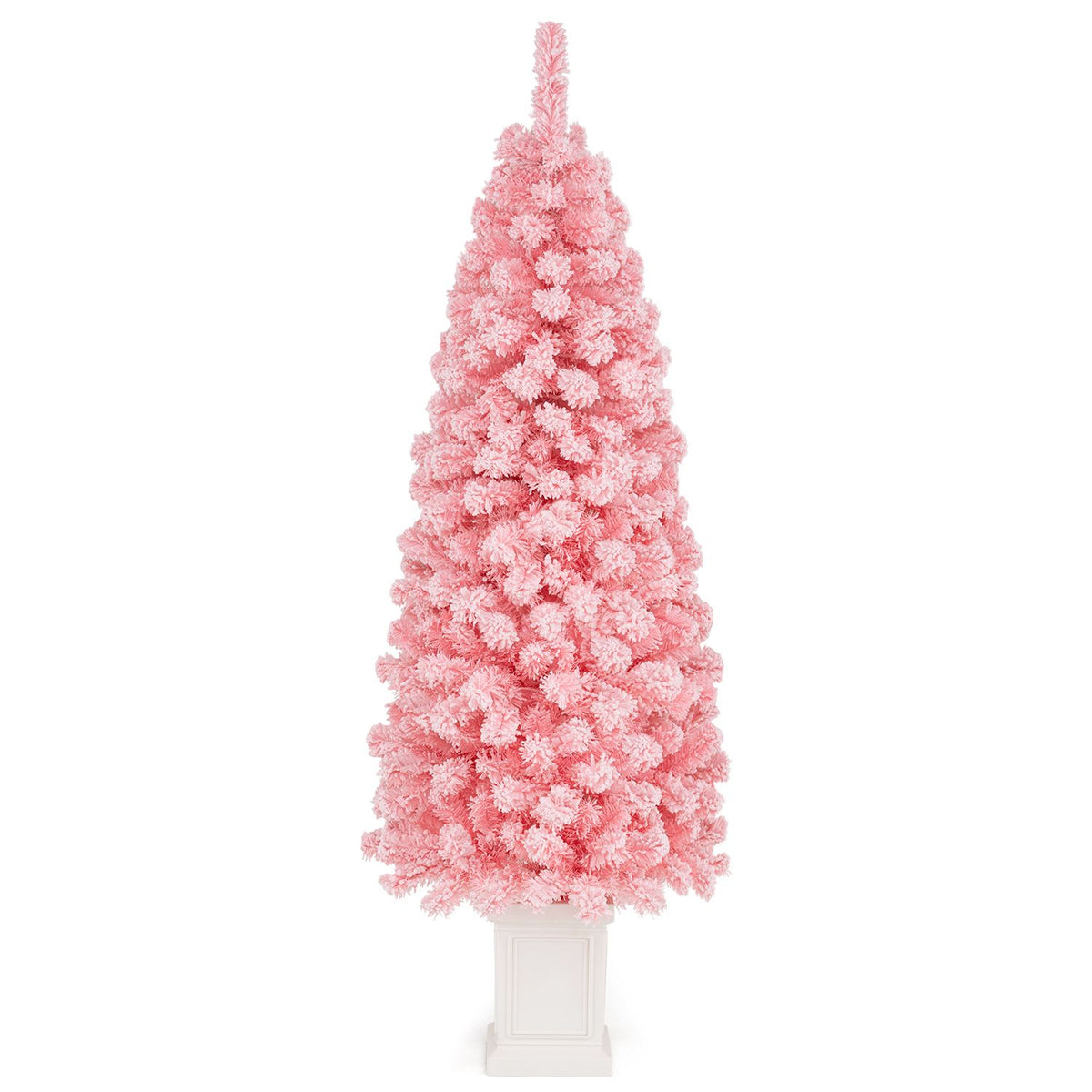 Pre-lit Potted Artificial Christmas Tree with 100/130 Warm White LED Lights