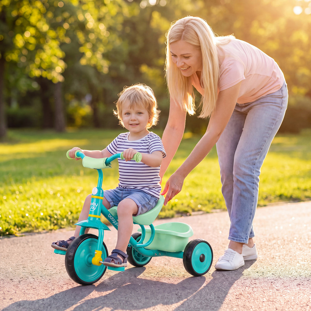 Toddler Tricycle for Boys and Girls 2-5 Years Old with Removable Rear Storage Basket