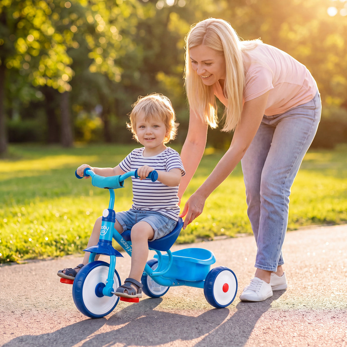 Toddler Tricycle for Boys and Girls 2-5 Years Old with Removable Rear Storage Basket