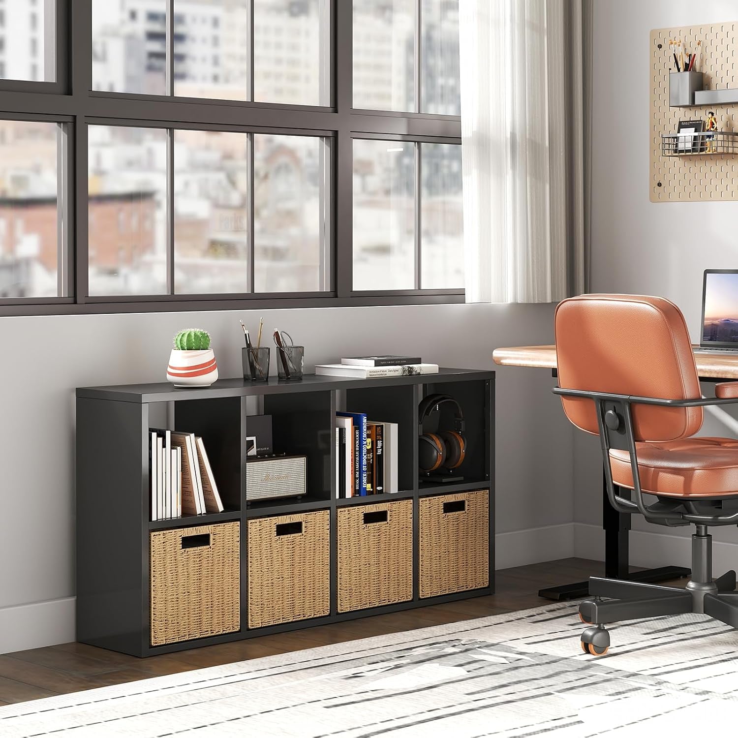 IRONMIX Office Shelves, Metal Bookshelf, Short Credenzas for Home Office | Heavy Duty, Modular, gallery view 8