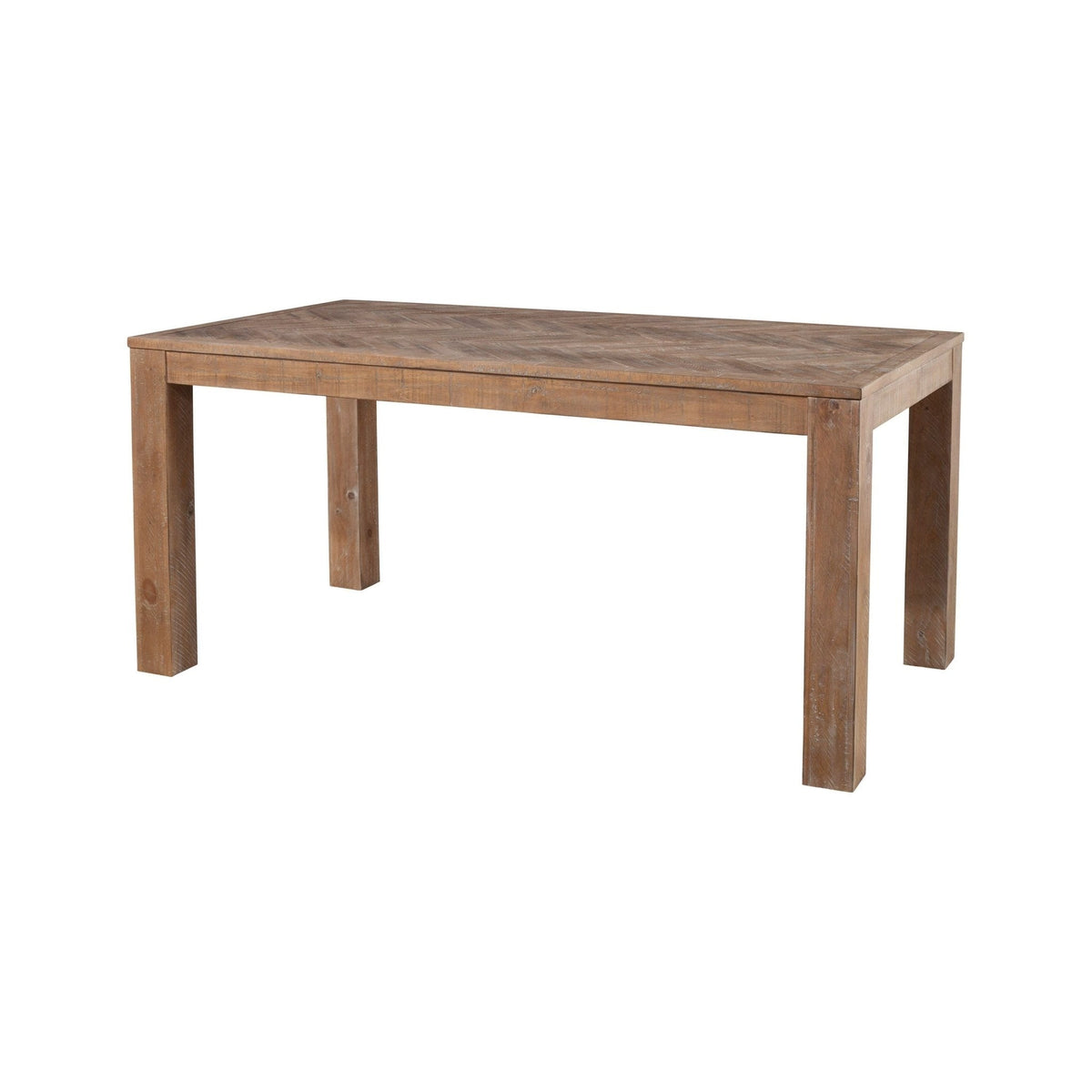 Aiden Fixed Top Dining Table, Weathered Natural