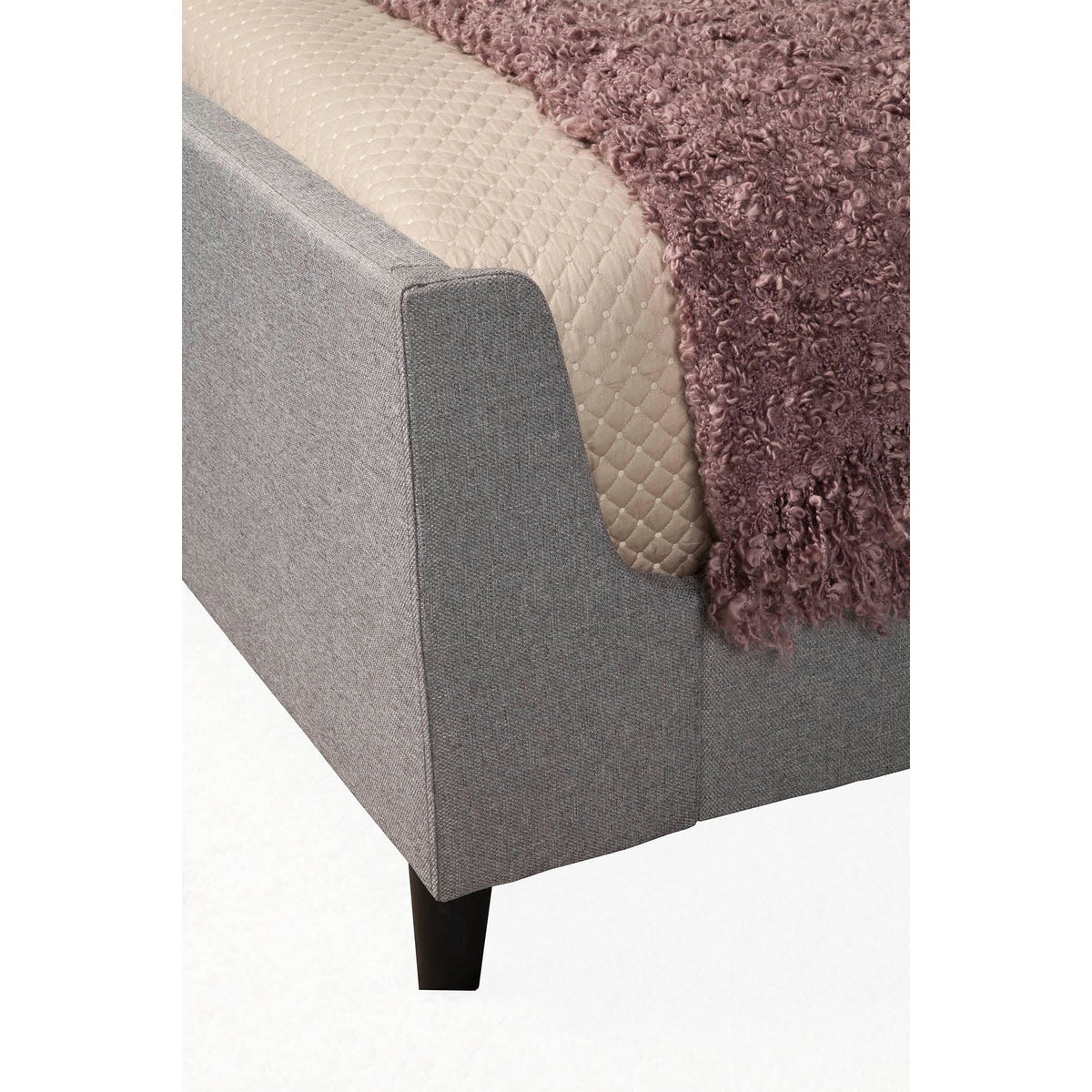 Amber Full Size Upholstered Bed, Grey Linen