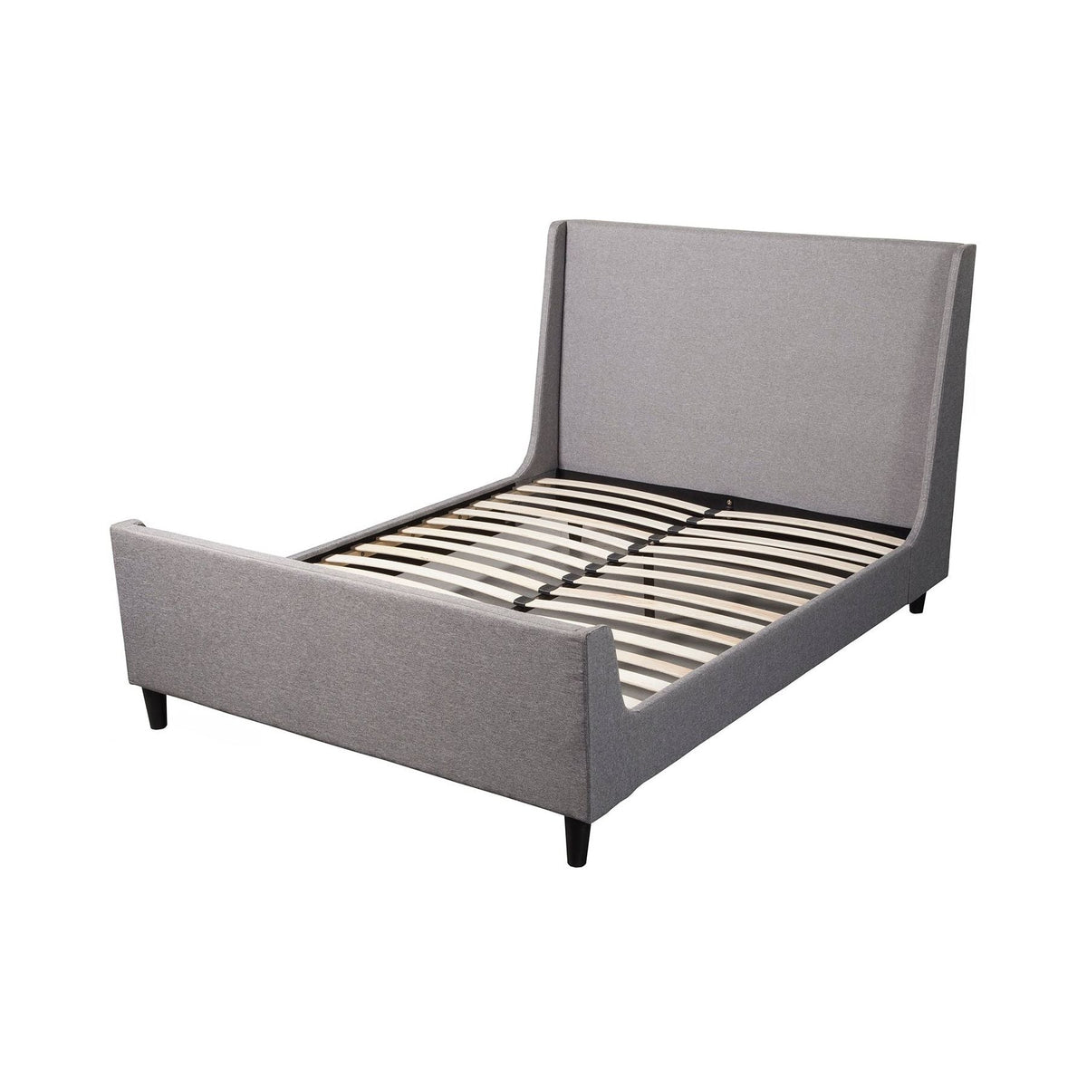 Amber California King Upholstered Bed, Grey Linen