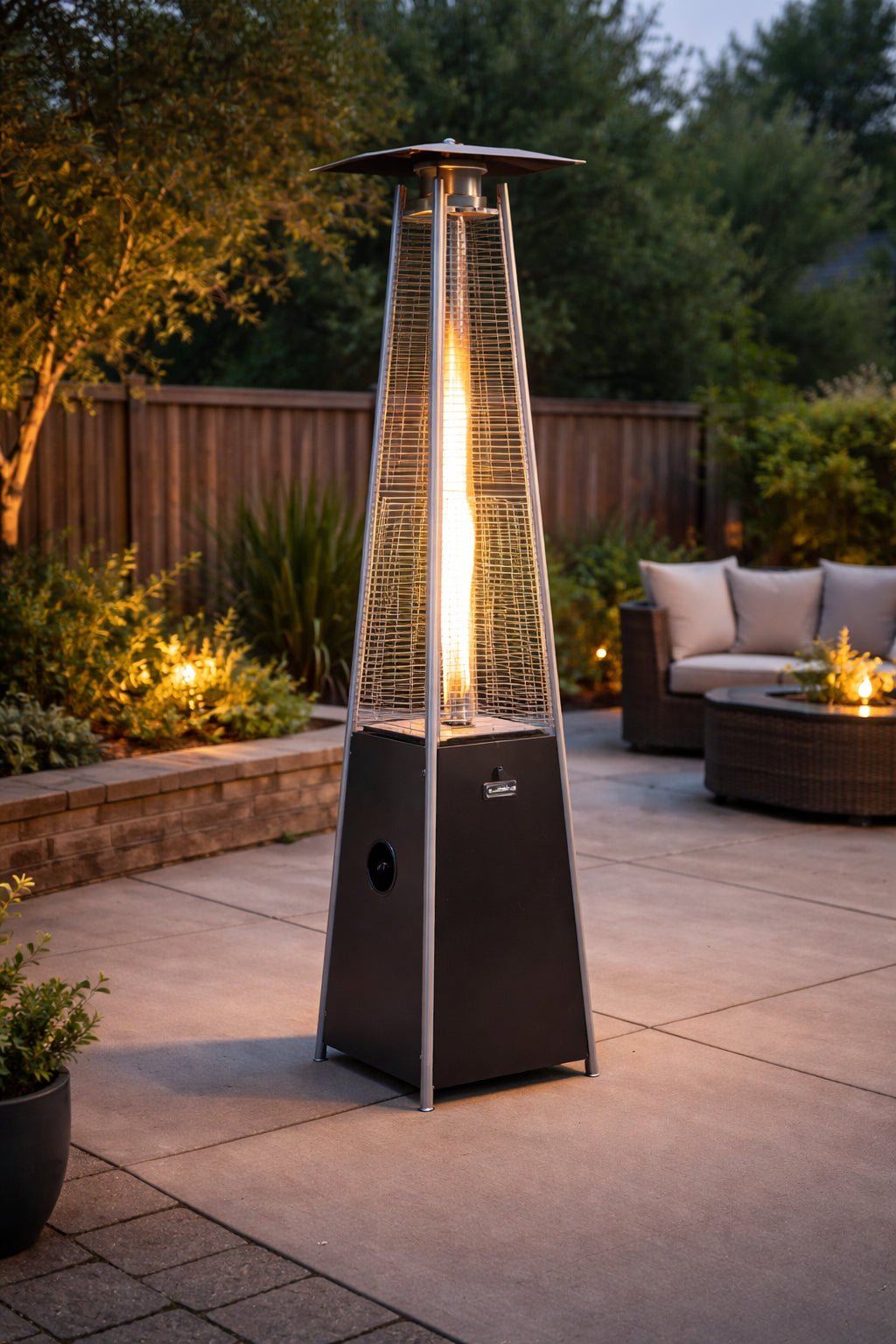 Apex Flame Outdoor Flame Heater, Mocha