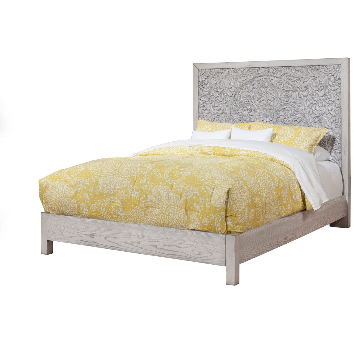 Aria Standard King Panel Bed, Gray