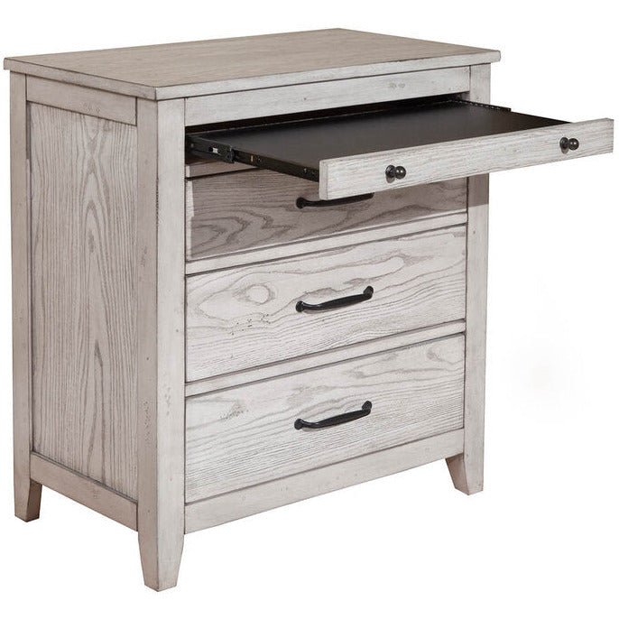 Aria 3 Drawer Nightstand, Gray