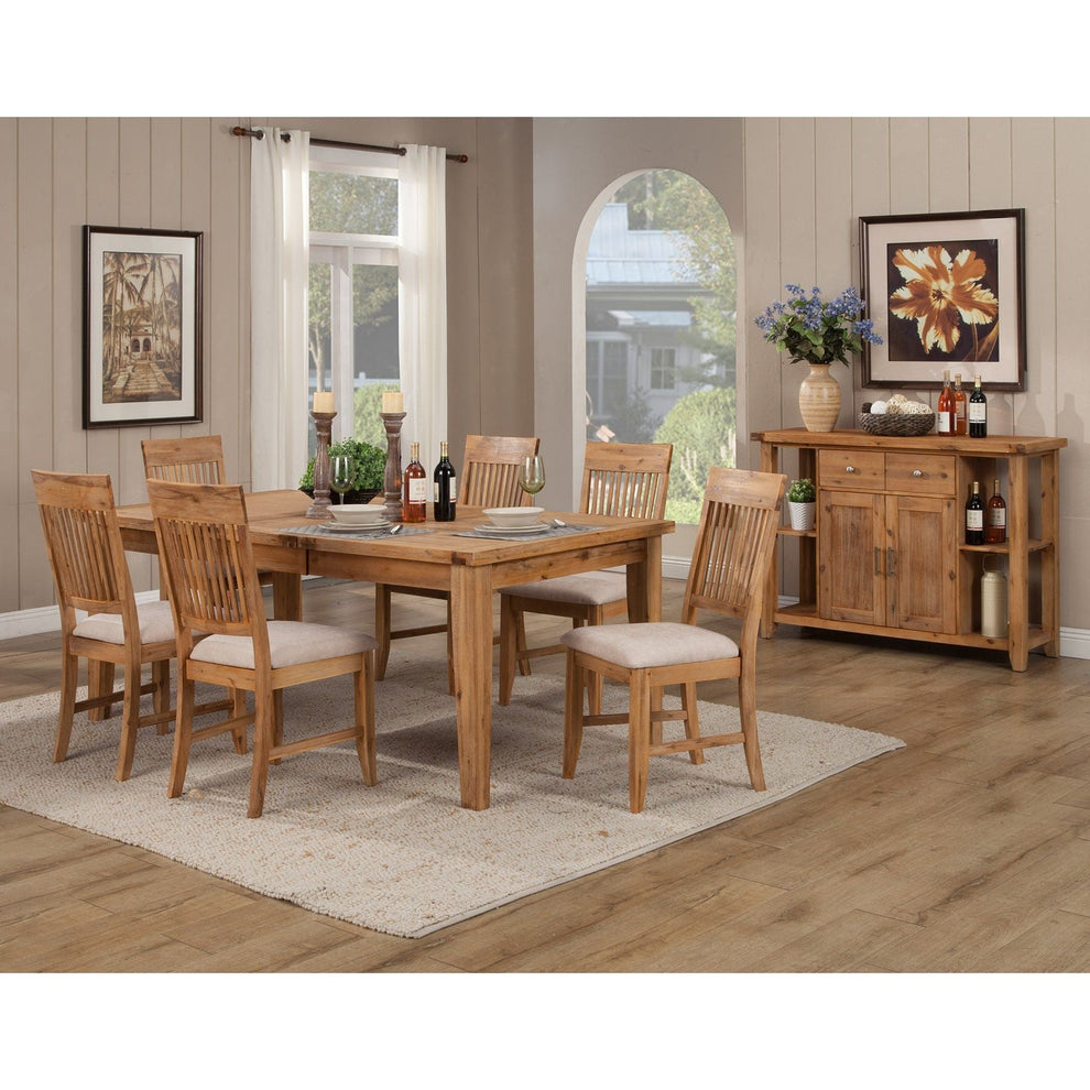 Aspen Extension Dining Table with Butterfly Leaf, Antique Natural