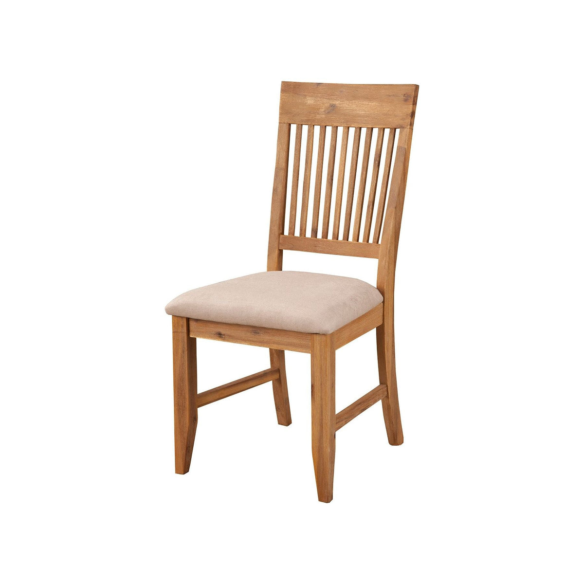 Aspen Set of 2 Dining Side Chairs, Antique Natural