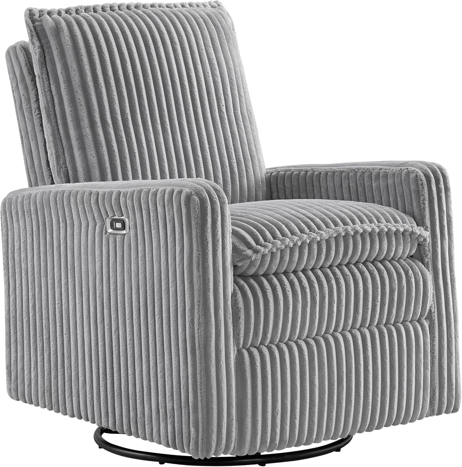 Oxford Baby Uptown Upholstered Glider Recliner Rocking Chair 360° Swivel for Nursery and Living Room, gallery view 18