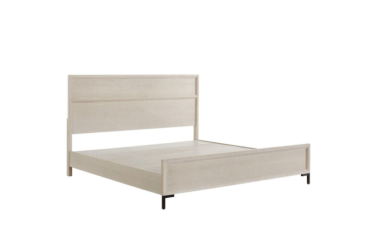 Bradley California King Platform Bed, Antique White
