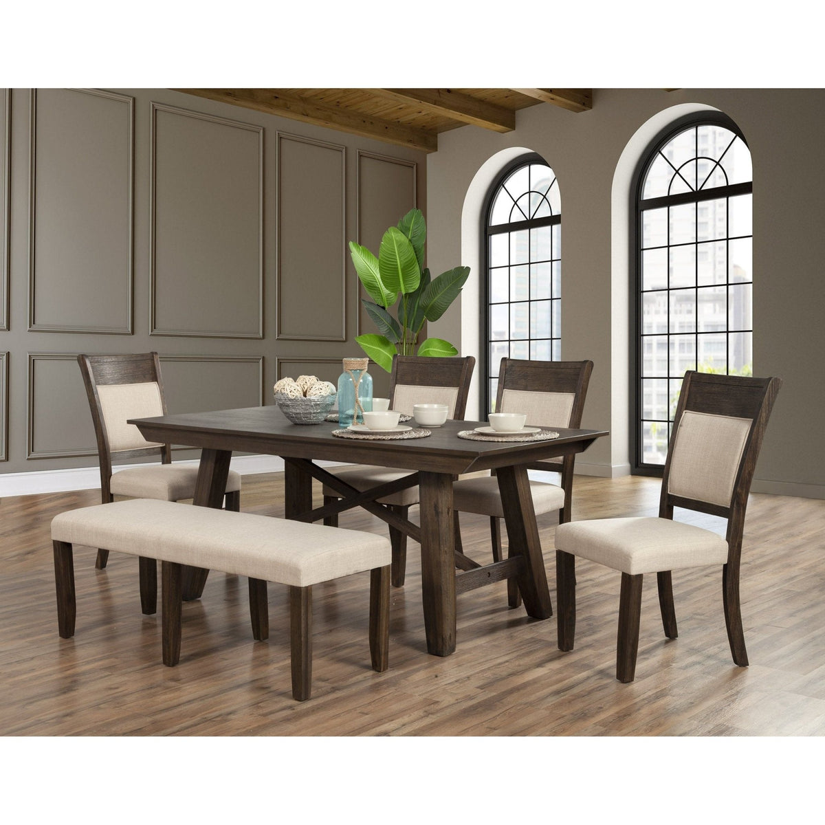 Brayden Set of 2 Dining Side Chairs, Espresso