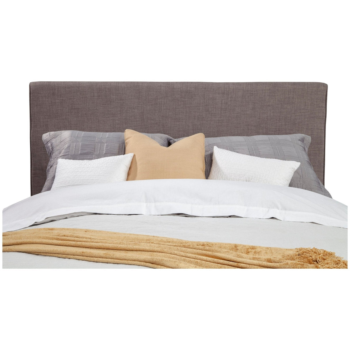 Britney California King Upholstered Platform Bed - Dark Grey