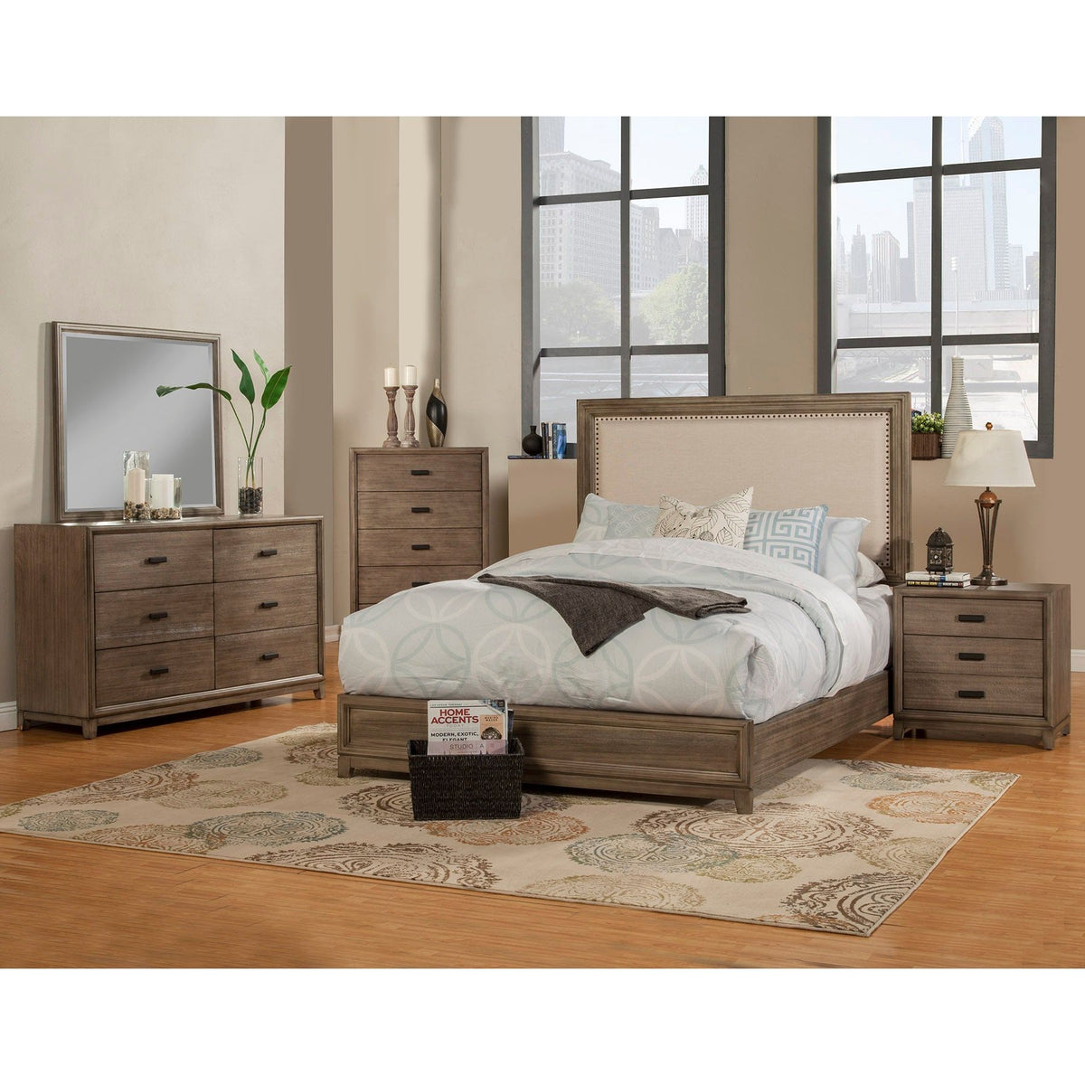 Camilla Dresser Mirror, Antique Grey