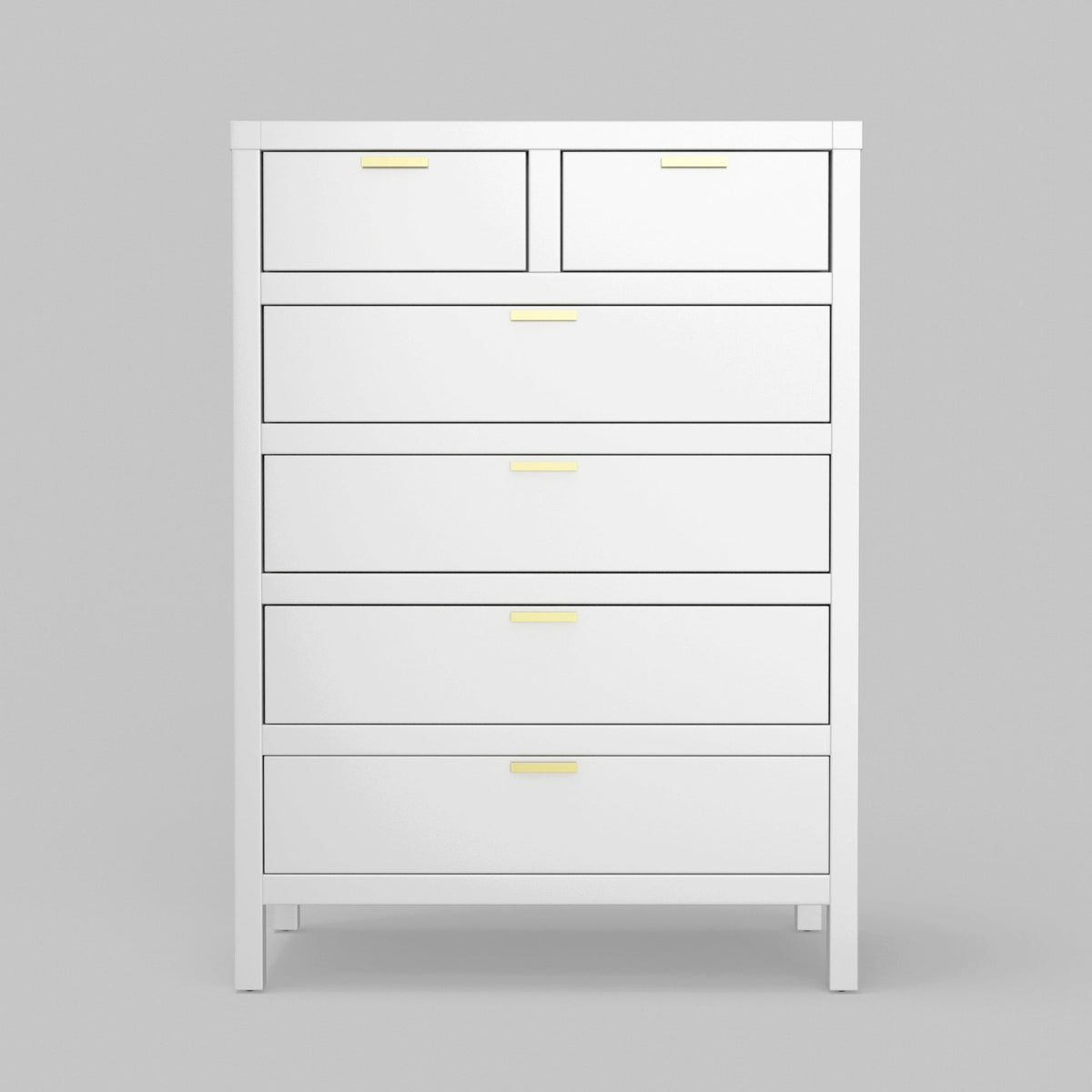 Carmel 6 Drawer Chest - White