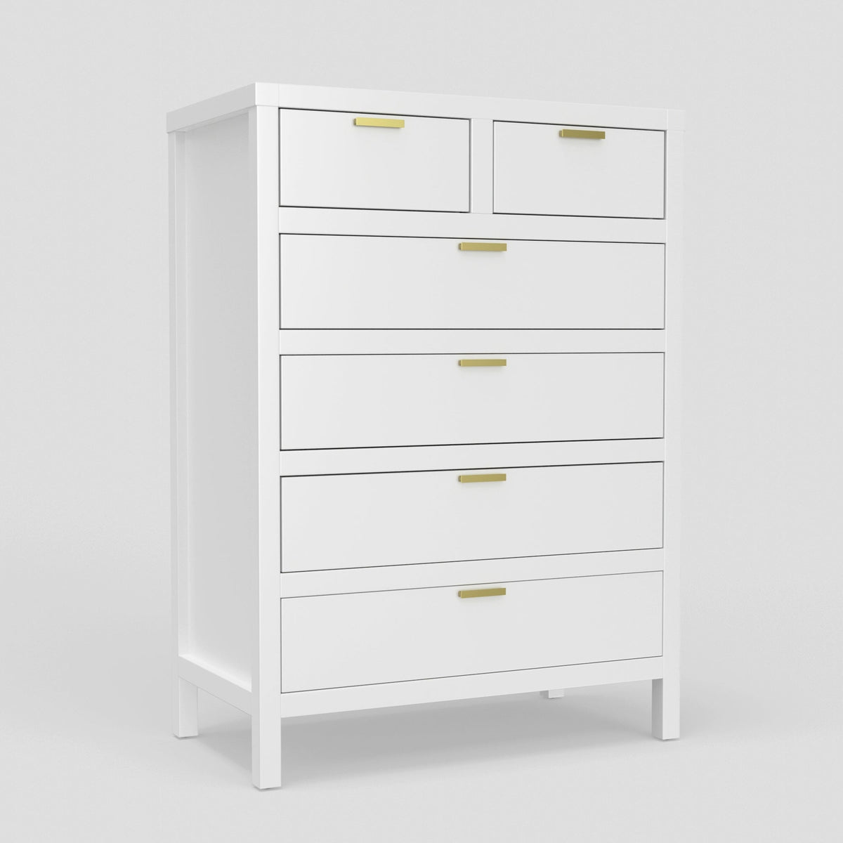 Carmel 6 Drawer Chest - White