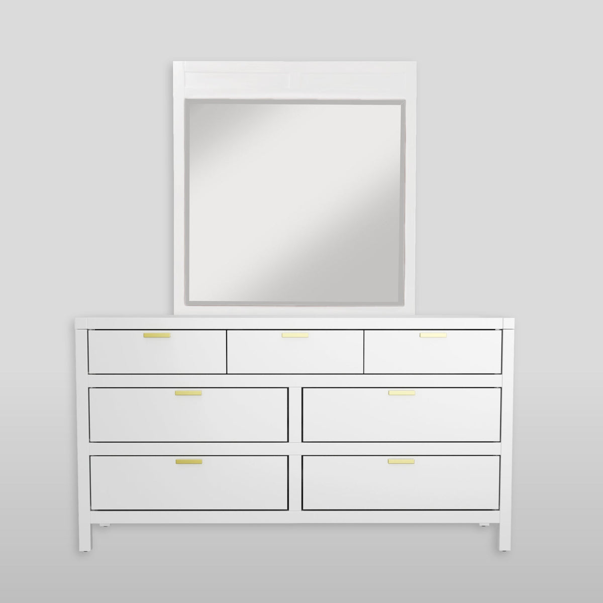 Carmel Dresser Mirror - White