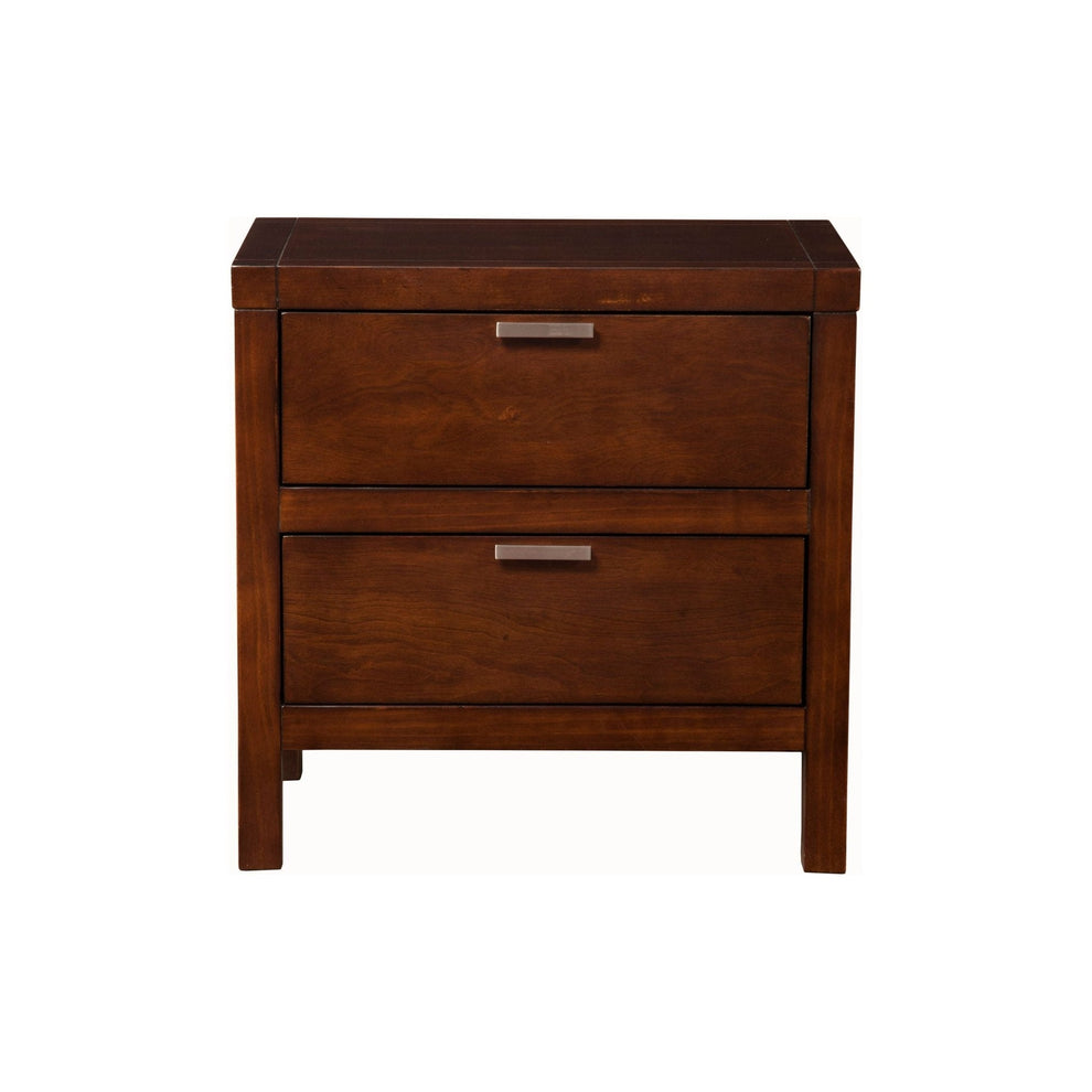 Carmel 2 Drawer Nightstand - Cappuccino