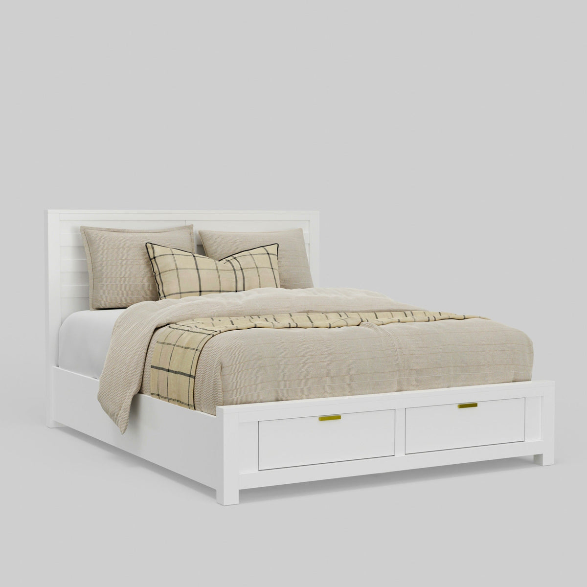 Carmel Eastern King Storage Bed - White
