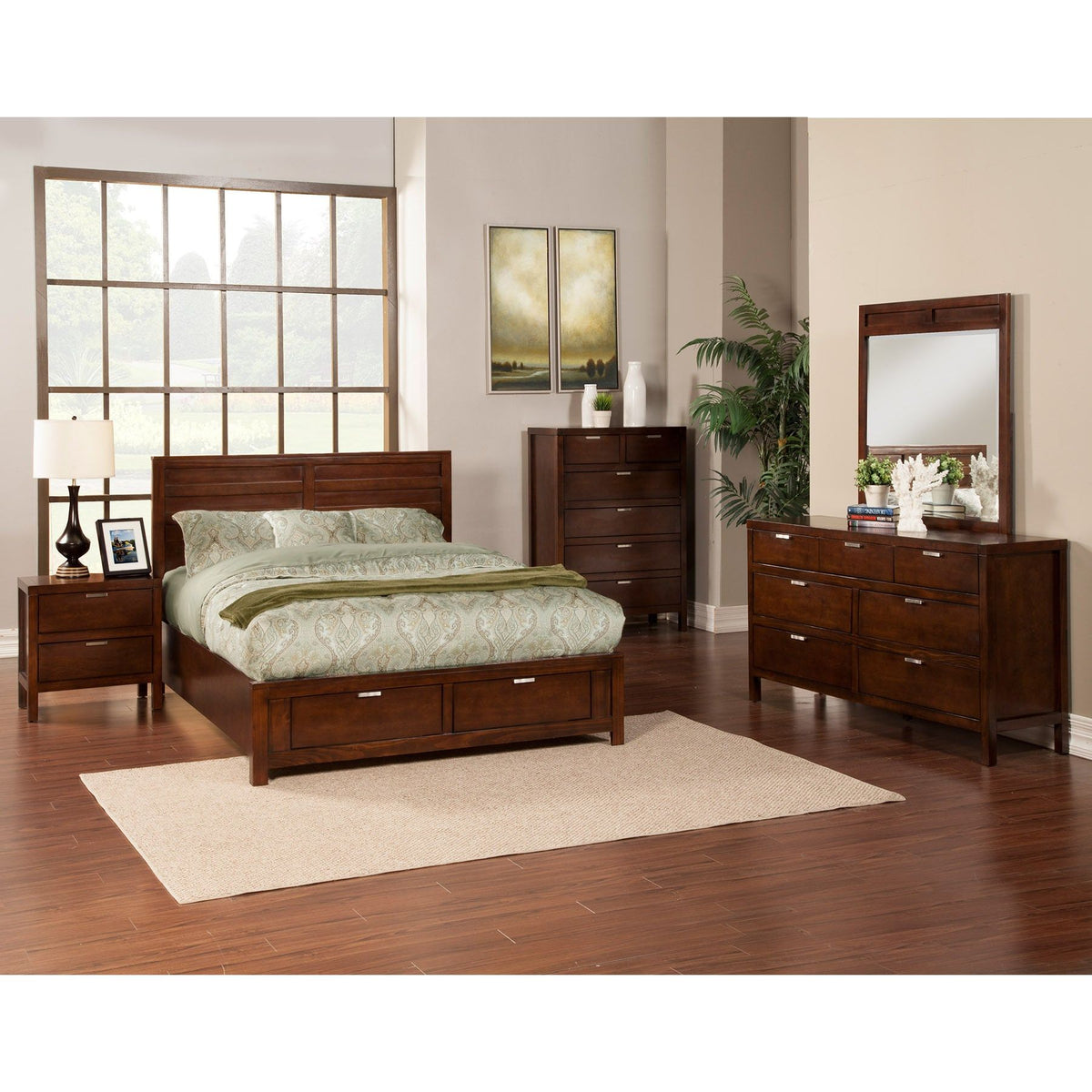Carmel California King Storage Bed - Cappuccino