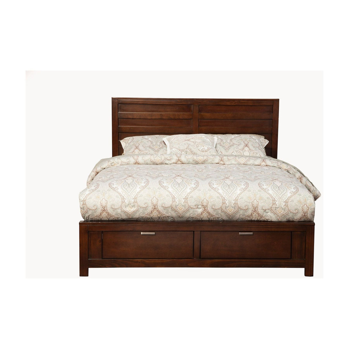 Carmel Eastern King Storage Bed - Cappuccino