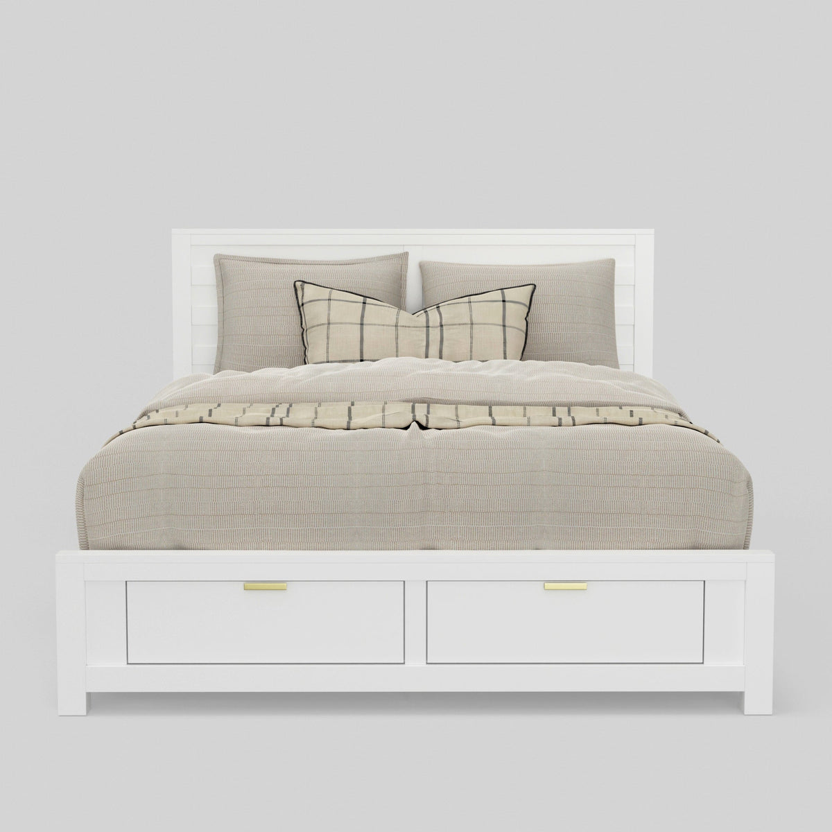 Carmel Eastern King Storage Bed - White