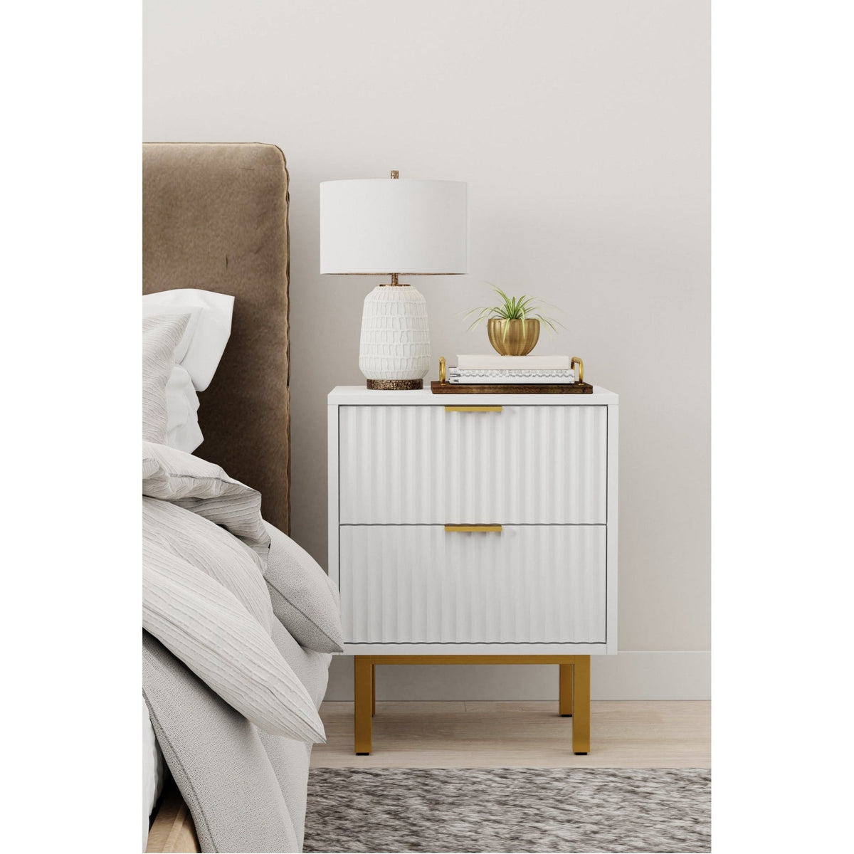 Casey Nightstand, White