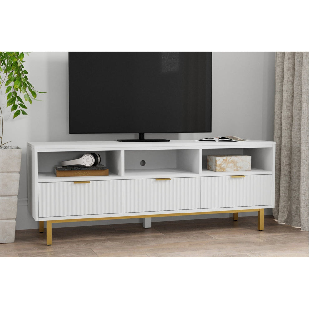 Casey TV Console, White